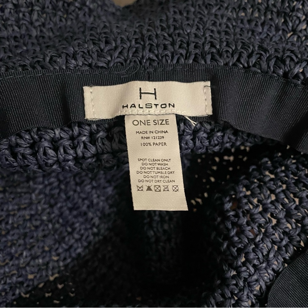 Halston Paper Straw Hat - image 3